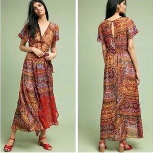 Anthropologie Akemi & Kin
Murol Wrap Maxi Dress
Orange‎ Multi Floral Size 6